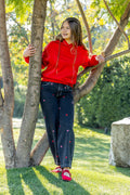 Jeans Monett Balloon Corazones Negro Cacao