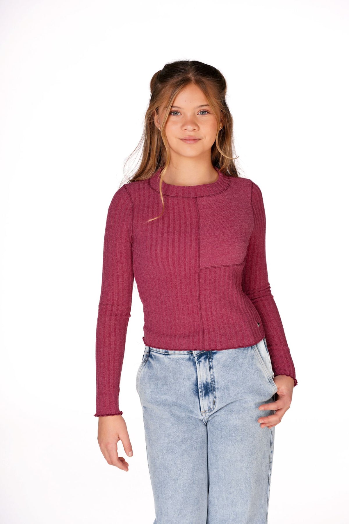 Sweater Bruce Cortes Biltela Guinda Niña Cacao